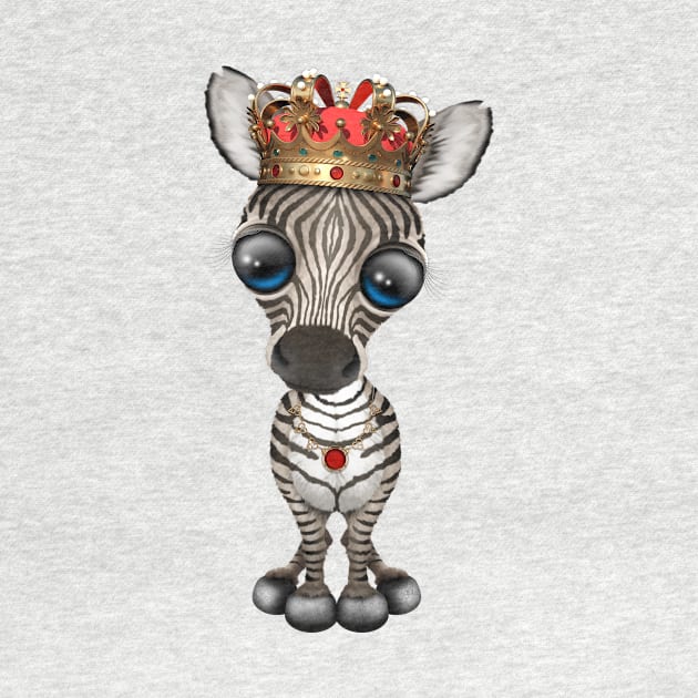 Cute Baby Zebra Wearing Crown by jeffbartels